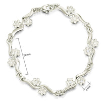 Diamond Daisies 12-flower Bracelet in 9ct White Gold