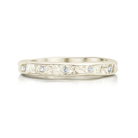 Matrix 12-Diamond Band in 9ct White Gold by Sheila Fleet Jewellery