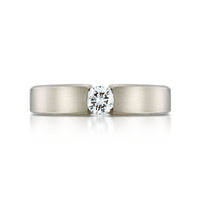 Tension-style 0.25ct Diamond Solitaire Ring in 9ct White Gold by Sheila Fleet Jewellery