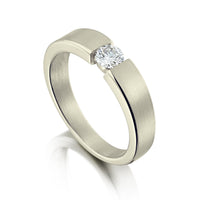 Tension-style 0.25ct Diamond Solitaire Ring in 9ct White Gold