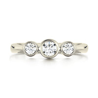 Trilogy Diamond Ring in 9ct White Gold by Sheila Fleet Jewellery