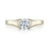 Venus 0.5ct Solitaire Diamond Ring in 9ct White Gold by Sheila Fleet Jewellery