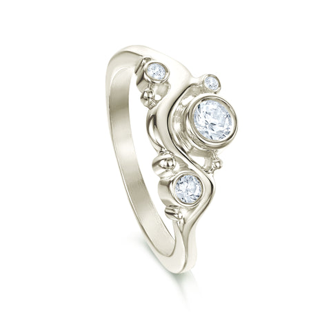 Cosmos Constellation Ring in 9ct White Gold by Sheila Fleet Jewellery