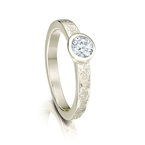 Matrix 0.40ct Diamond Ring in 9ct White Gold by Sheila Fleet Jewellery