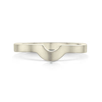 Arch Wedding Band in 9ct White Gold (to match DR181) by Sheila Fleet Jewellery