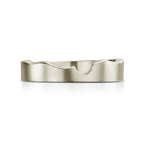 River Ripples Wedding Band in 9ct White Gold by Sheila Fleet Jewellery