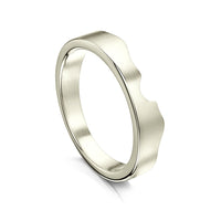 River Ripples Wedding Band in 9ct White Gold by Sheila Fleet Jewellery