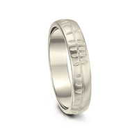 Ogham Small Ring in 9ct White Gold by Sheila Fleet Jewellery