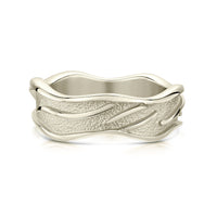 Sea Motion Ring in 9ct White Gold by Sheila Fleet Jewellery