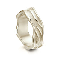 Sea Motion Ring in 9ct White Gold by Sheila Fleet Jewellery