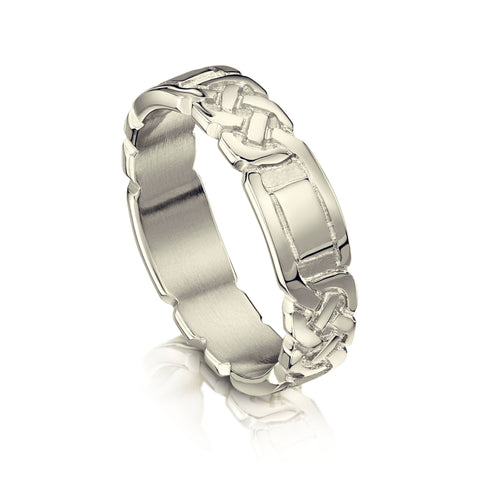 Lover’s Knot Ring in 9ct White Gold by Sheila Fleet Jewellery