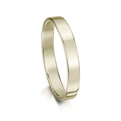Contemporary 3mm Wedding Ring in 9ct White Gold by Sheila Fleet Jewellery