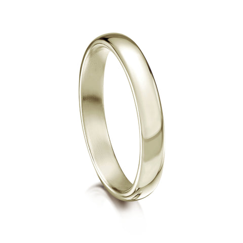 Traditional 3mm Wedding Ring in 9ct White Gold by Sheila Fleet Jewellery