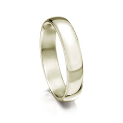 Traditional 4mm Wedding Ring in 9ct White Gold by Sheila Fleet Jewellery
