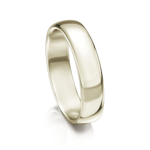 Traditional 5mm Wedding Ring in 9ct White Gold by Sheila Fleet Jewellery