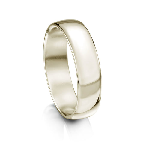 Traditional 6mm Wedding Ring in 9ct White Gold by Sheila Fleet Jewellery