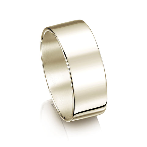 Contemporary 8mm Wedding Ring in 9ct White Gold by Sheila Fleet Jewellery