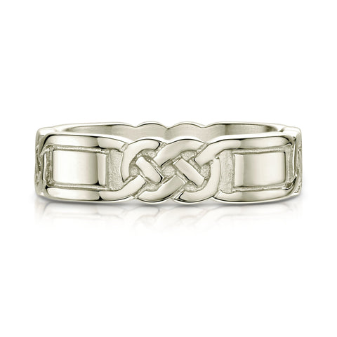 Lover’s Knot Dress Ring in 9ct White Gold by Sheila Fleet Jewellery
