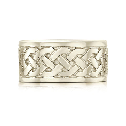 Book of Kells Dress Ring in 9ct White Gold by Sheila Fleet Jewellery