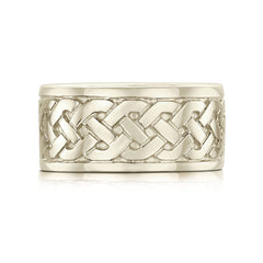 Book of Kells Dress Ring in 9ct White Gold by Sheila Fleet Jewellery