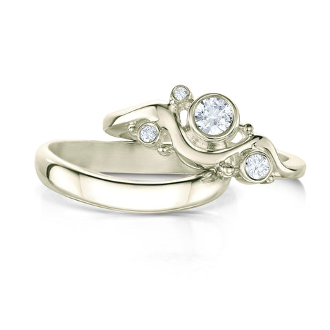 Cosmos Constellation Diamond Ring Set in 9ct White Gold by Sheila Fleet Jewellery