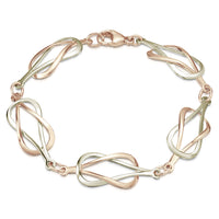 Reef Knot Bracelet in 9ct White and Rose Gold