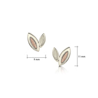 Seasons Petite Stud Earrings in 9ct White & Rose Gold by Sheila Fleet Jewellery