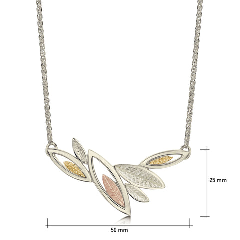 Seasons Necklace in 9ct White, Yellow & Rose Gold by Sheila Fleet Jewellery