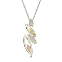 Seasons Pendant Necklace in 9ct White, Yellow & Rose Gold by Sheila Fleet Jewellery