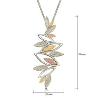 Seasons Dress Pendant Necklace in 9ct White, Yellow & Rose Gold by Sheila Fleet Jewellery