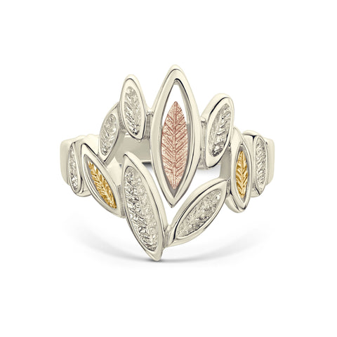 Seasons All Gold Ring in 9ct White Gold by Sheila Fleet Jewellery