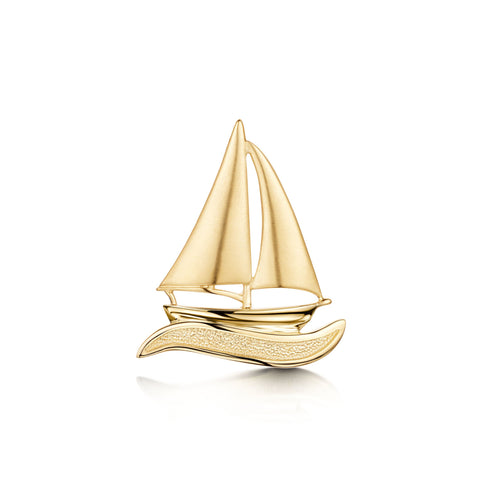 Orkney Yole Brooch in 9ct Yellow Gold