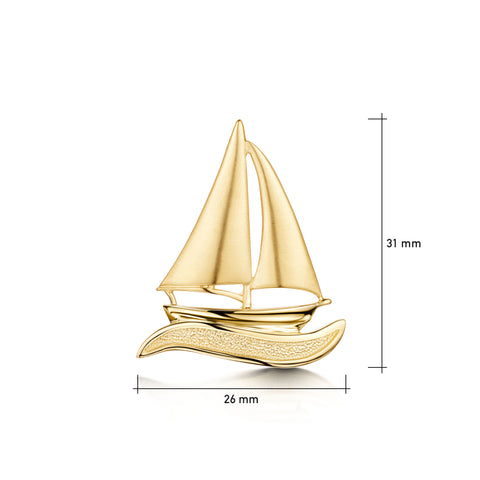 Orkney Yole Brooch in 9ct Yellow Gold