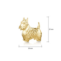 Scottie Dog Brooch in 9ct Yellow Gold by Sheila Fleet Jewellery