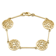 Cathedral ‘St Magnus I’ 4-link Bracelet in 9ct Yellow Gold by Sheila Fleet Jewellery