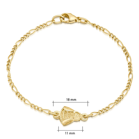 Bumblebee Single-Bee Bracelet in 9ct Yellow Gold by Sheila Fleet Jewellery