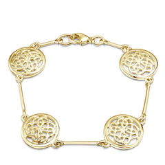 Maid of the Loch 4-link Bracelet in 9ct Yellow Gold by Sheila Fleet Jewellery