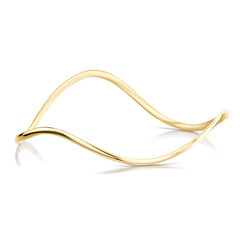 Tidal Single Bangle in 9ct Yellow Gold by Sheila Fleet Jewellery