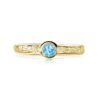 Matrix Blue Topaz Ring in 9ct Yellow Gold by Sheila Fleet Jewellery