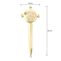Maid of the Loch Kilt Pin in 9ct Yellow Gold by Sheila Fleet Jewellery