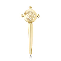 Maid of the Loch Kilt Pin in 9ct Yellow Gold by Sheila Fleet Jewellery