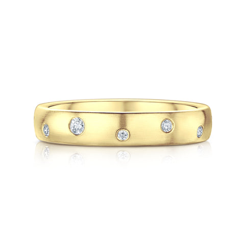 Traditional 12-diamond 4mm Constellation Ring in 9ct Yellow Gold by Sheila Fleet Jewellery