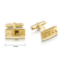 Castle Cufflinks in 9ct Yellow Gold