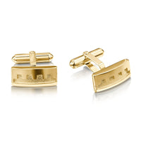 Castle Cufflinks in 9ct Yellow Gold