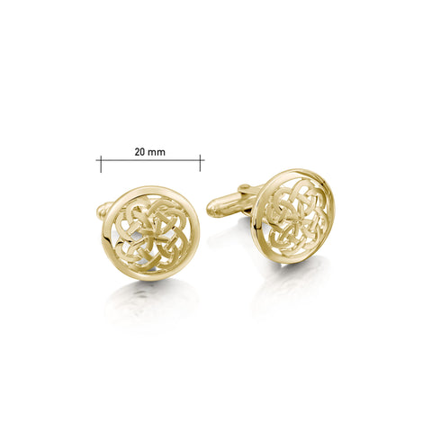 Maid of the Loch Cufflinks in 9ct Yellow Gold