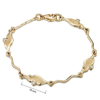 River Ripples Diamond Bracelet in 9ct Yellow Gold by Sheila Fleet Jewellery