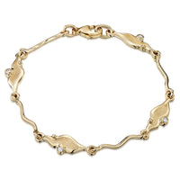 River Ripples Diamond Bracelet in 9ct Yellow Gold by Sheila Fleet Jewellery