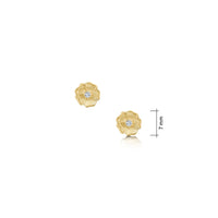 Primula Scotica Petite Diamond Stud Earrings in 9ct Yellow Gold by Sheila Fleet Jewellery