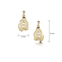 Rock Pool Diamond Drop Earrings in 9ct Yellow Gold by Sheila Fleet Jewellery