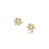 Diamond Daisies Petite Stud Earrings in 9ct Yellow Gold by Sheila Fleet Jewellery